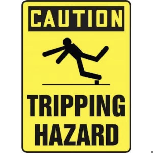 Accuform OSHA CAUTION SAFETY SIGN TRIPPING MSTF667VA MSTF667VA - main